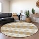 preview thumbnail 99 of 132, Premium Washable Super Soft Diamond Modern Mayfield Rug Gold - 8' x 8'