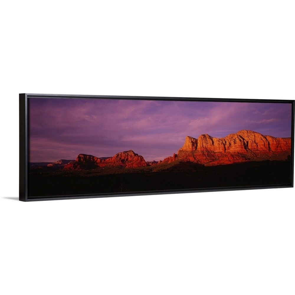 Shop Arizona Red Rocks Country Sunset Black Float Frame Canvas