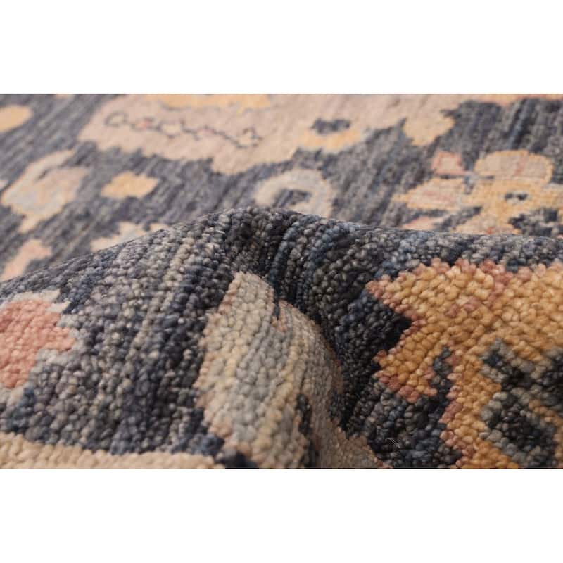 ECARPETGALLERY Hand-knotted Jules Serapi Dark Navy Wool Rug - 9'10 x 13'8