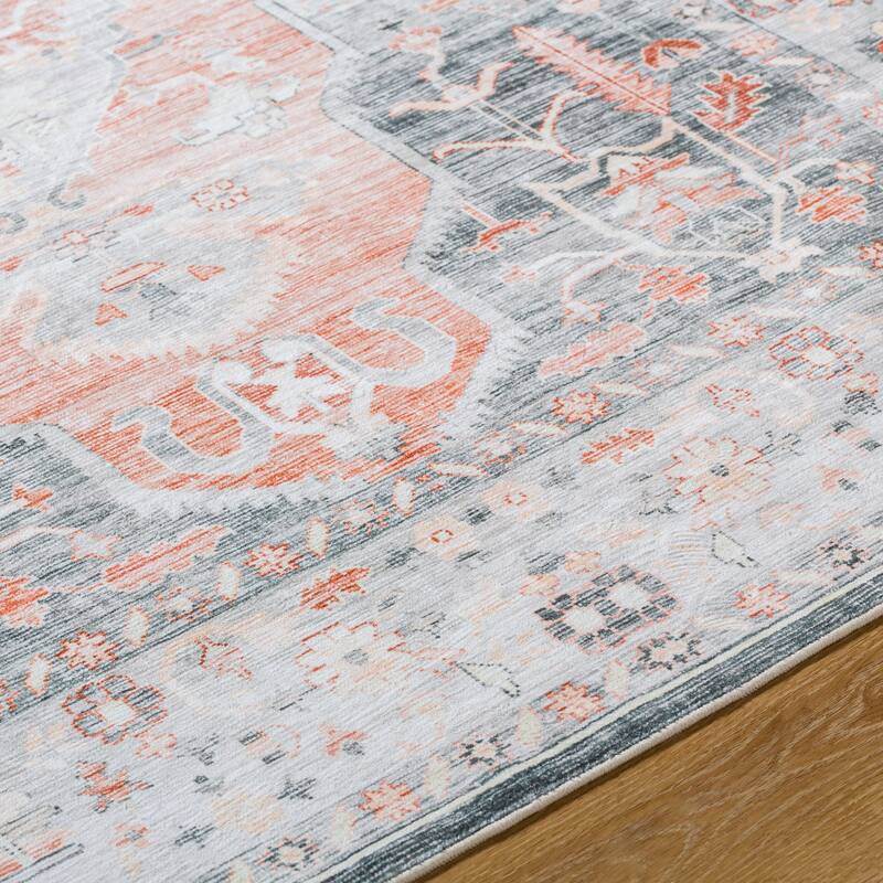Livabliss Traditional Lavable Medallion Washable Area Rug