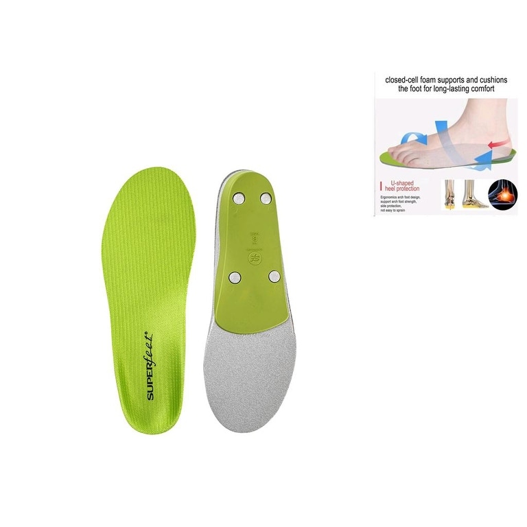 Superfeet Green Insoles Professional Grade High Arch Orthotic
