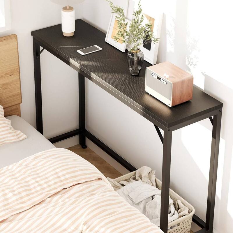 Industrial Narrow Sofa Table for Living Room