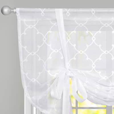 Deconovo Sheer Tie Up Curtains 1 Piece OEKO Tested - 42 x 63 Inch