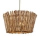 preview thumbnail 1 of 4, Uttermost 21395 Rhea 4 Light 30" Wide Wood Pendant Antique Brass