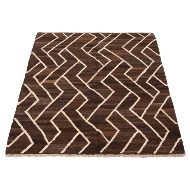 Sivas Brown Kilim 4'8" x 6'3" - 4'8 x 6'3