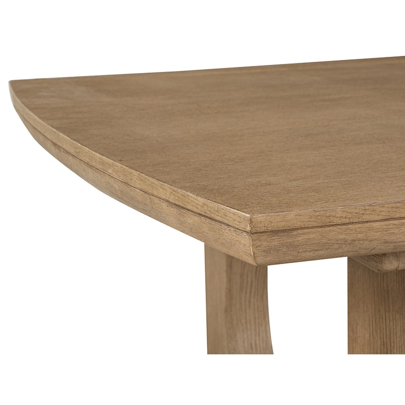 Magnussen Home Tristan Swiss Coffee Extendable Trestle Dining Table - 40''W x 84''D x 30''H