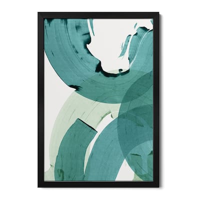 Green Movement II Premium Framed Poster by PI Studio