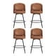 preview thumbnail 59 of 61, Swivel Bar Stools Set Of 2/3/4, Metal Bar Stools, Modern Upholstered Bar Stools For Kitchen Island - 20.3"W X 20.3"D X 39"H