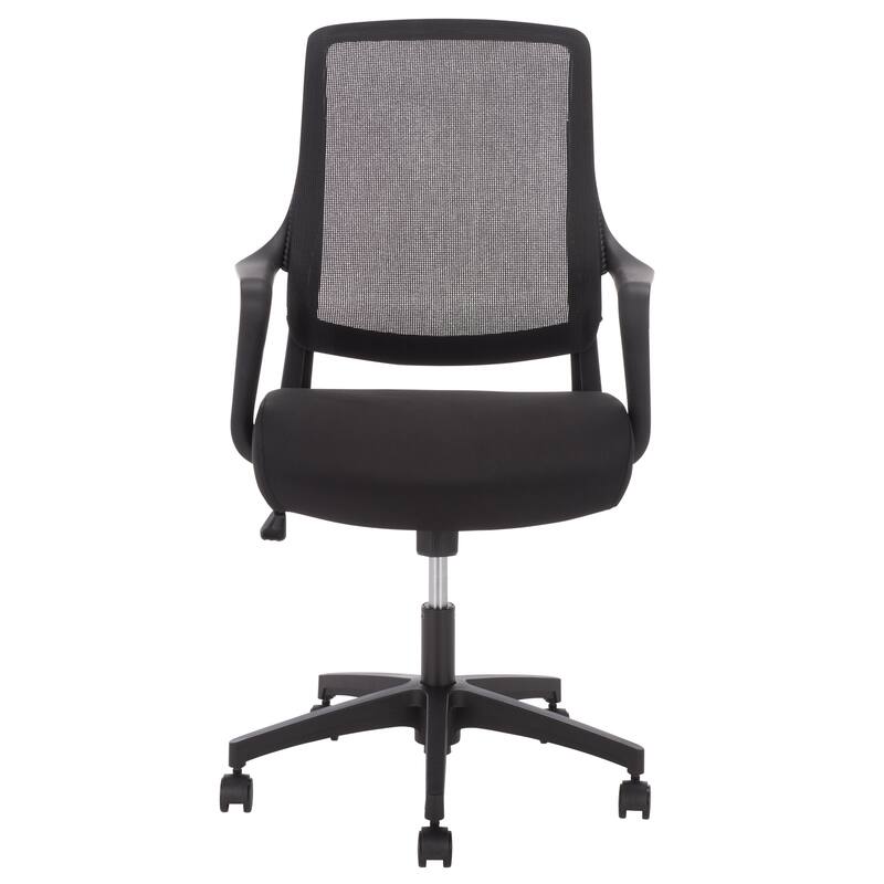 SEI Furniture Sabrina Adjustable Desk Chair - 24"W x 26"D x 42"H - Black
