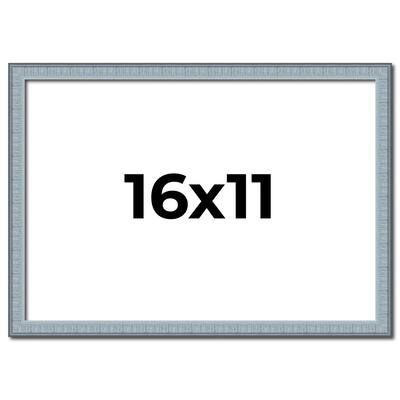 16x11 Frame Rustic Sky Blue Solid Wood Picture Frame | 0.75 Inch