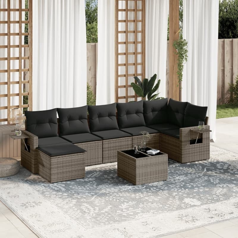 vidaXL Garden Sofa Set - Grey Without table