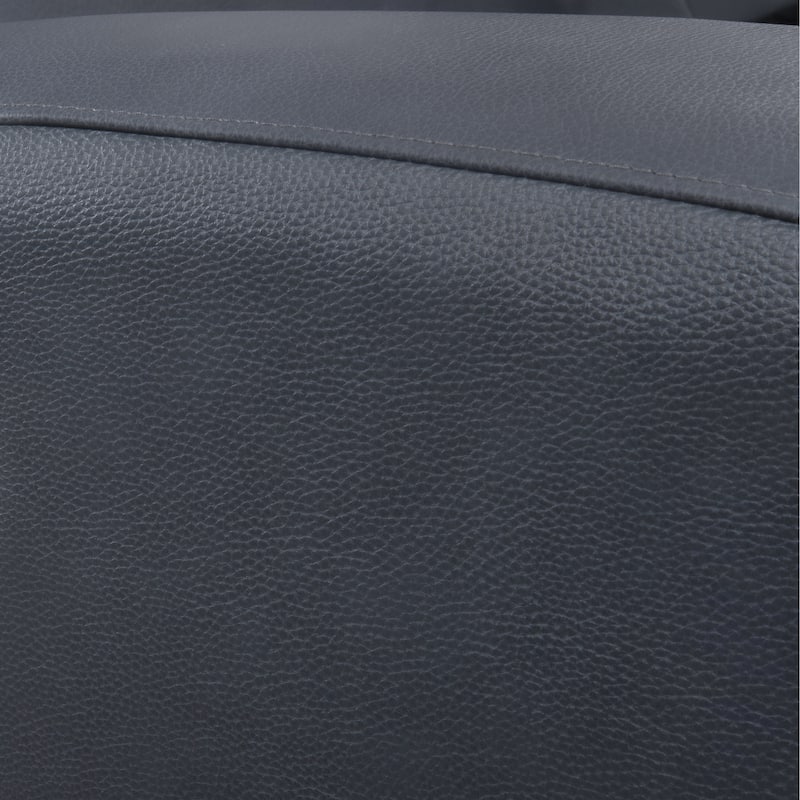 37" Wide Top Grain Leather Power Recliner Chair Glider Rocker Recliner Home Theater Seating with USB Charge Port