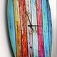 preview thumbnail 2 of 4, Designart 'Vintage Wooden Pattern' Oversized Modern Wall CLock