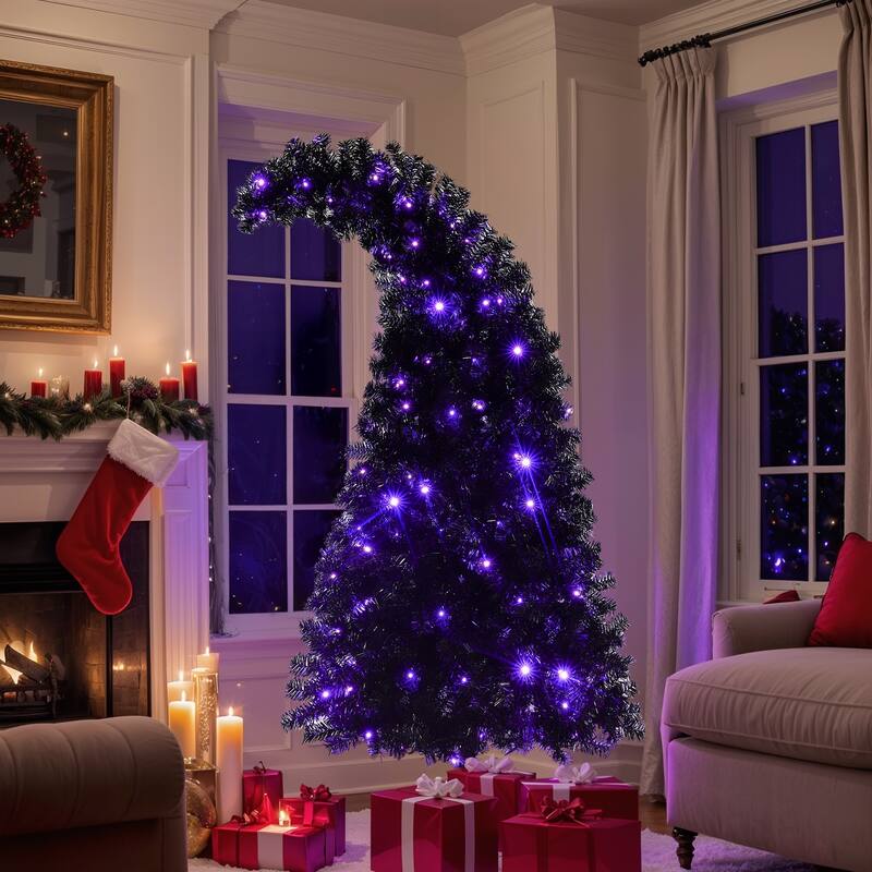 6FT Santa's Hat Shape Artificial Whimsical Xmas Tree with 1050 Tip - N/A
