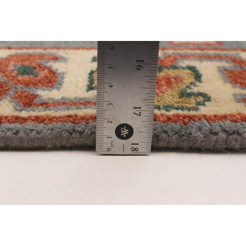 ECARPETGALLERY Hand-knotted Jules Serapi Grey Wool Rug - 2'5 x 6'2