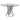 Petal Modern Glass and Stainless Steel Round Pedestal Dining Table - Silver