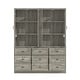 preview thumbnail 5 of 15, 6-Shelves Adjustable Bookshelf Oak Display Bookcase with 9 Drawers