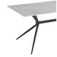 preview thumbnail 101 of 131, Elega Modern Sintered Stone Dining Table Modern Trestle Base Powder-Coated Steel Frame Kitchen Table - 47"-71"
