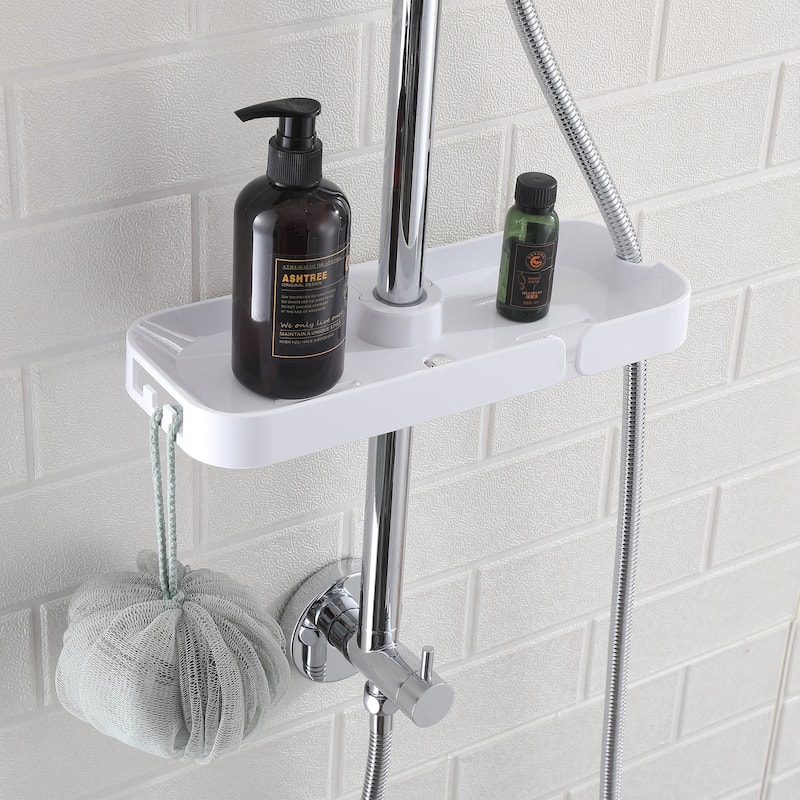 38"H 6 in Exposed Rain Shower Set With Handheld Shower (Valve Not Included)