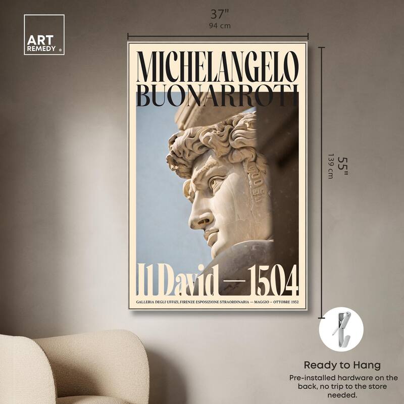 David in Marble Canvas by Art Remedy