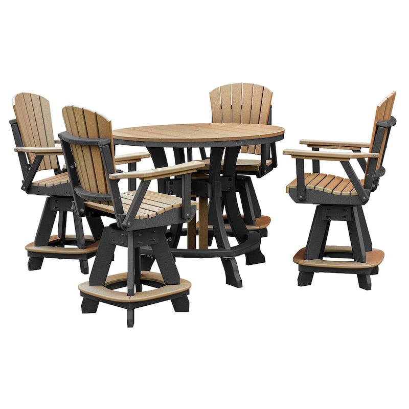 OS Home and Office Model Counter Height Swivel Arm Chair in Cedar on a Black Base - N/A