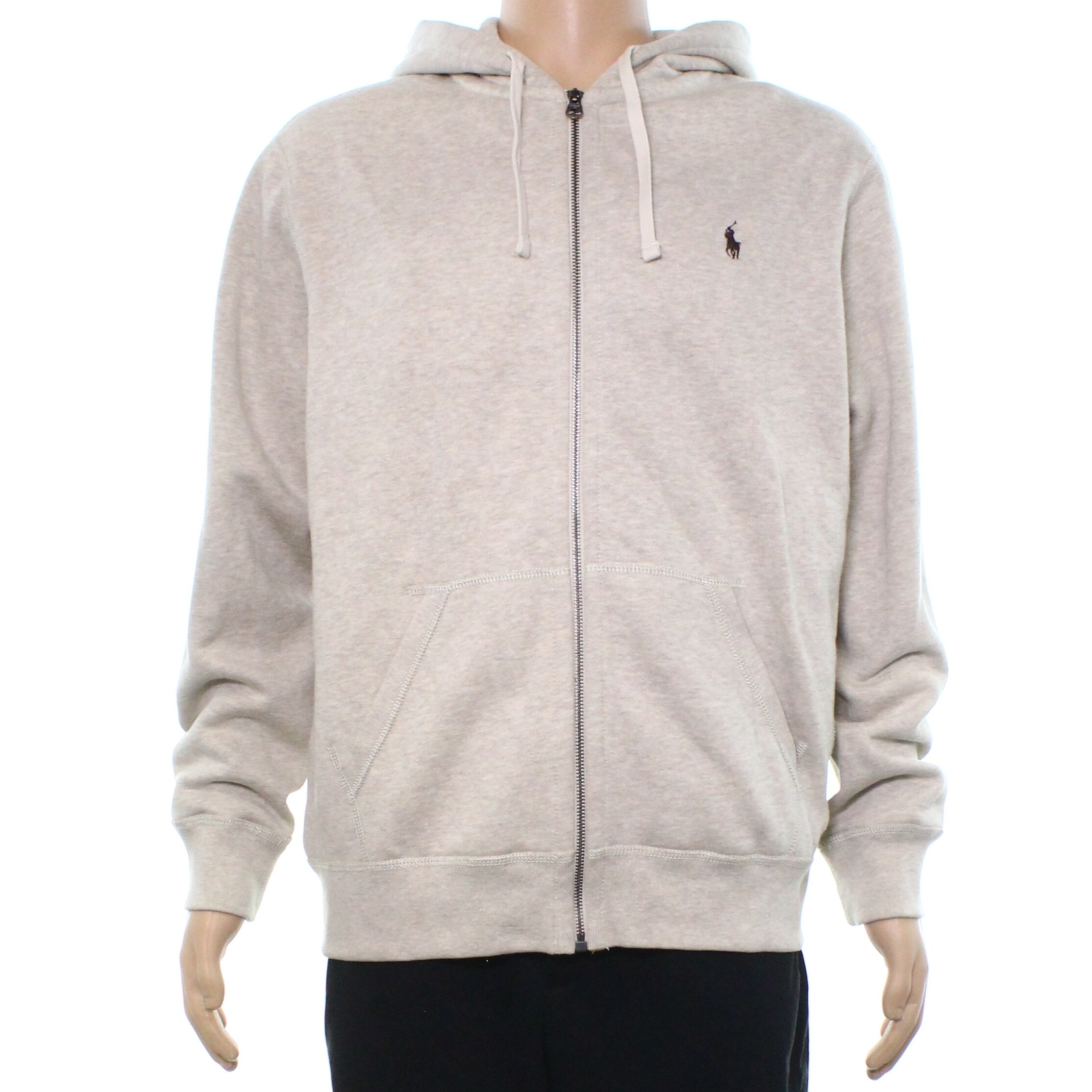 beige polo hoodie