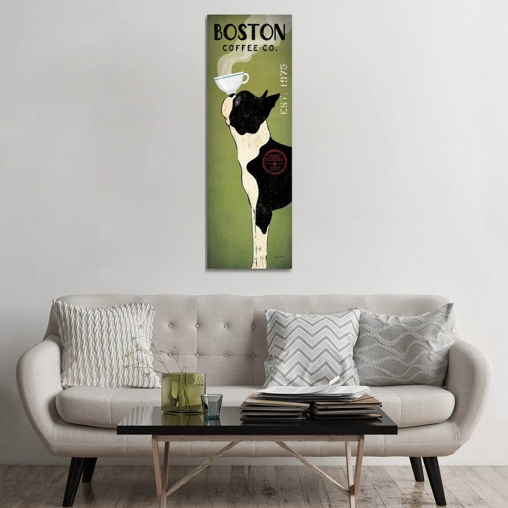 iCanvas "Boston Terrier Coffee Co." by Ryan Fowler Canvas Print