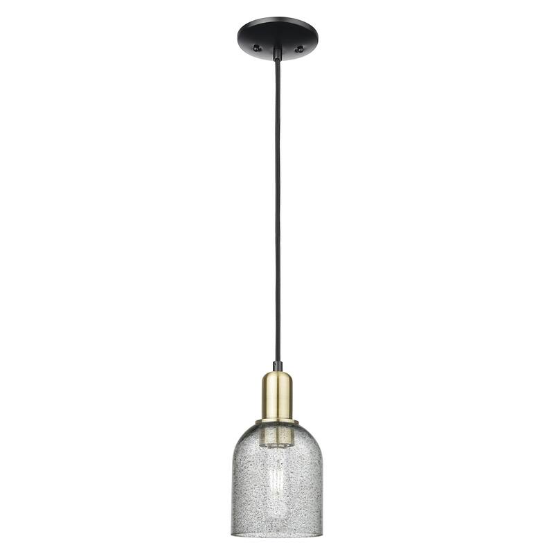 Innovations Lighting Endless Possibilities Arcadia - Caledonia - 1 Light 5" Cord Hung Mini Pendant - Charcoal/Black Antique Brass