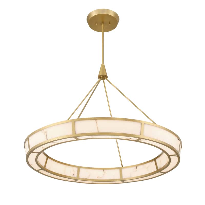 Minka Lavery 3476-L Velaris 37" Wide Pendant with Faux Alabaster