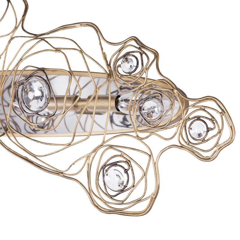 Varaluz Ethereal Rose Wall Sconce - Havana Gold Ombre/Polished Stainless Accents