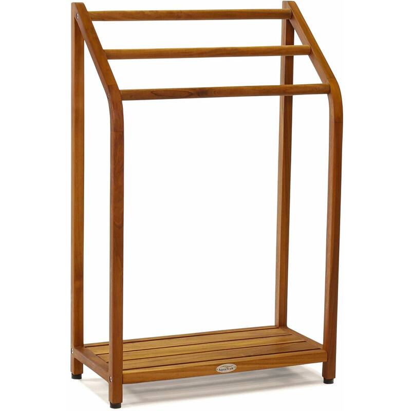 The Original Sula Versatile Teak Towel Rack - 3 Bars - Teak Oil - 3 Bars