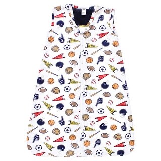 Hudson Baby Infant Boy Plush Faux Fur Sleeping Bag, Wearable Blanket, Sports Fan