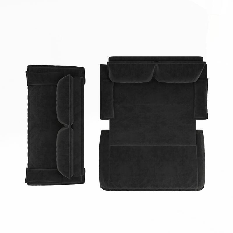 Convertible Sleeper Sofa Multi-Functional Velvet Loveseat Bed