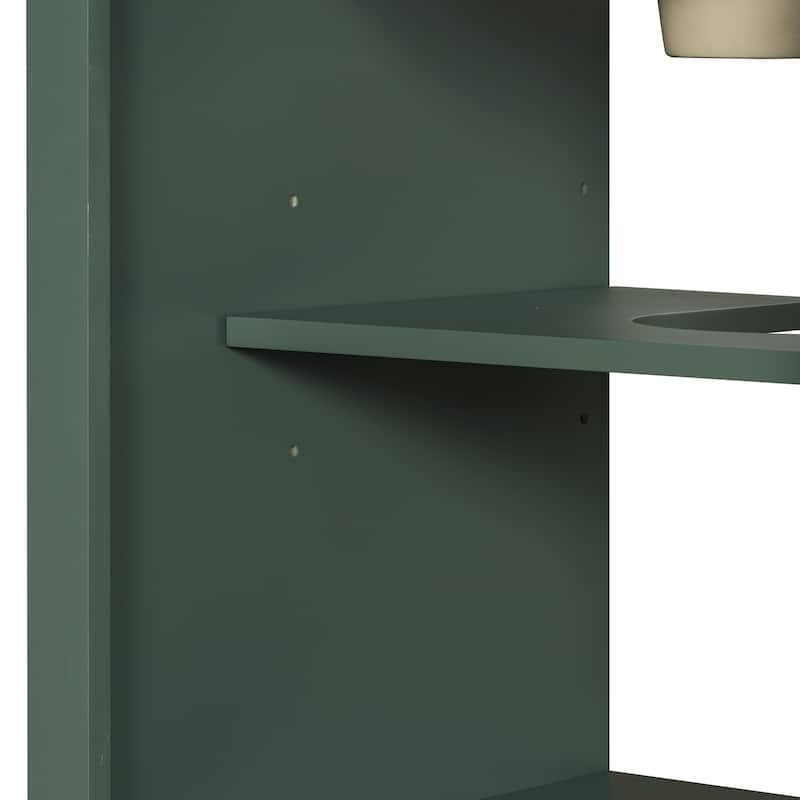 20 Inch Bathroom Vanity With Ceramic Sink, Soft Close Door, Adjustable U-Shaped Shelf, Compartment Drawer And Door Storage Rack