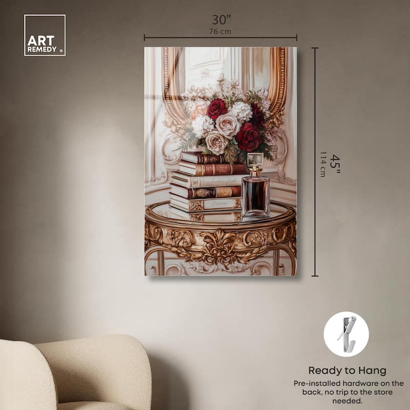 Lovely Mirror Glam Books Acrylic by Art Remedy, Ready to Hang
