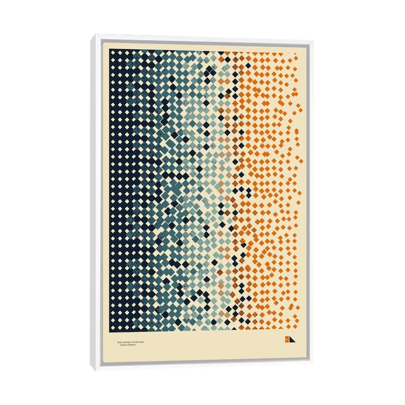 iCanvas "Entropy" by 2046 Design Framed Canvas Print - White - 26x18