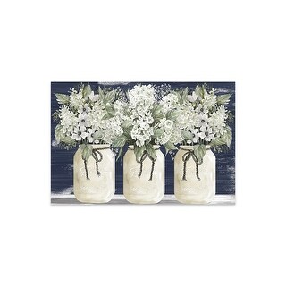 White Floral Trio Print On Acrylic Glass by Cindy Jacobs - Bed Bath ...