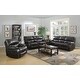 preview thumbnail 5 of 8, Faux Leather Padded Loveseat with Console