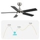 preview thumbnail 125 of 199, 42“/52"/60"/48" Noiseless Walnut Wood Ceiling Fan with Remote Control, Integrated Light Optional