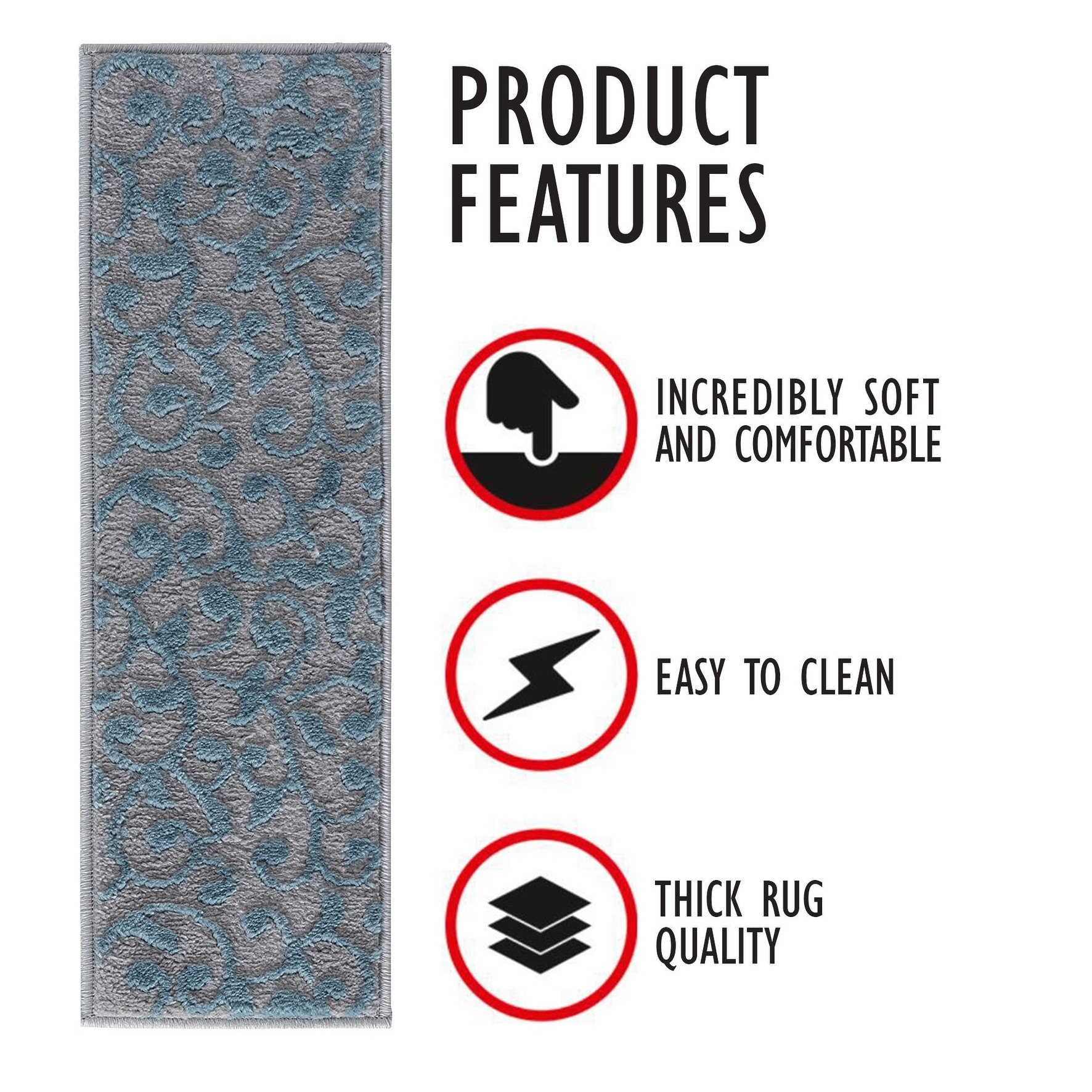 SussexHome Leaves Pattern Stair Treads-image