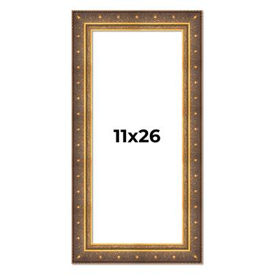 11x26 Frame Gold Real Wood Picture Frame