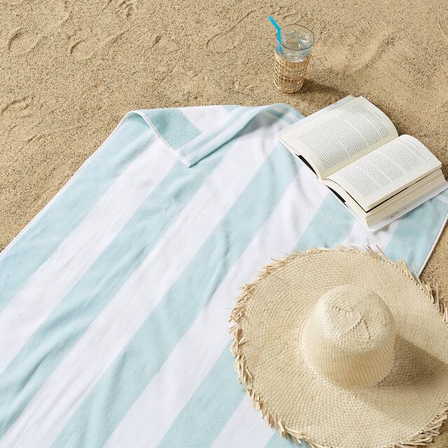 Luxurious Cotton Cabana Stripe Beach Towel