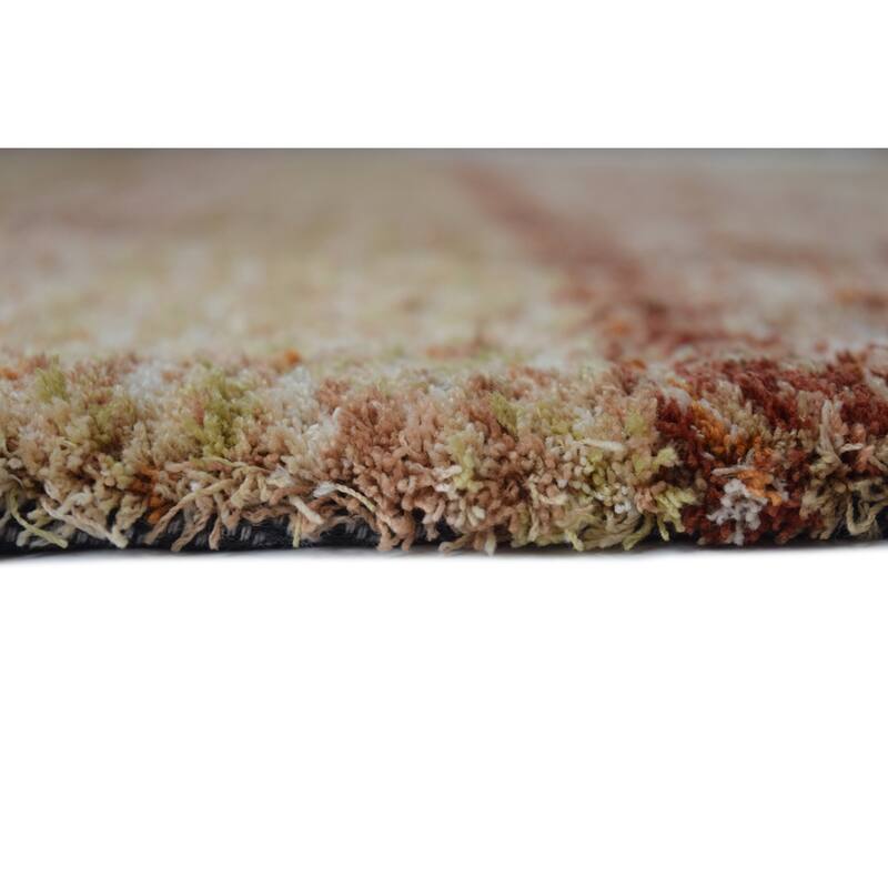 Addison Sanibel Striped Grey Shag Area Rug