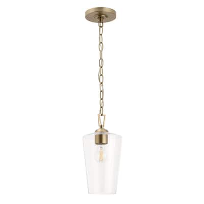 Celino One-Light Pendant with Clear Glass - Champagne Bronze - 5