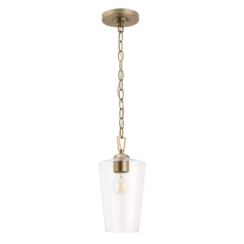 Celino One-Light Pendant with Clear Glass - Champagne Bronze - 5