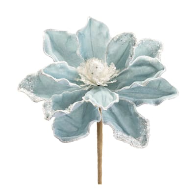 Beaded Magnolia Flower Stem (Set of 2)