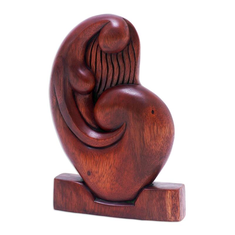Novica Handmade Graceful Woman Wood Sculpture