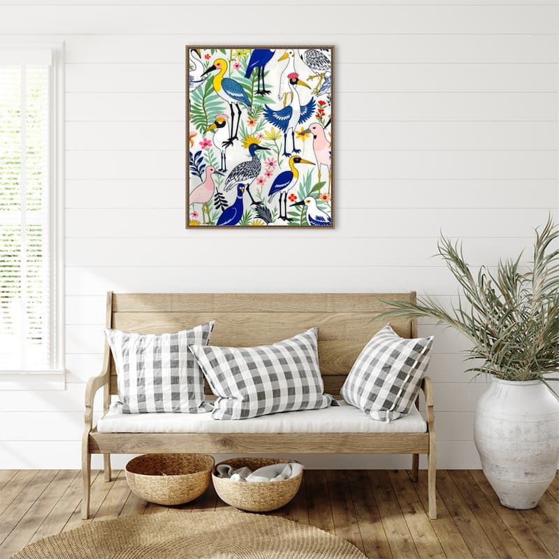 The Aviary Almanac by Uma Gokhale Framed Canvas Wall Art