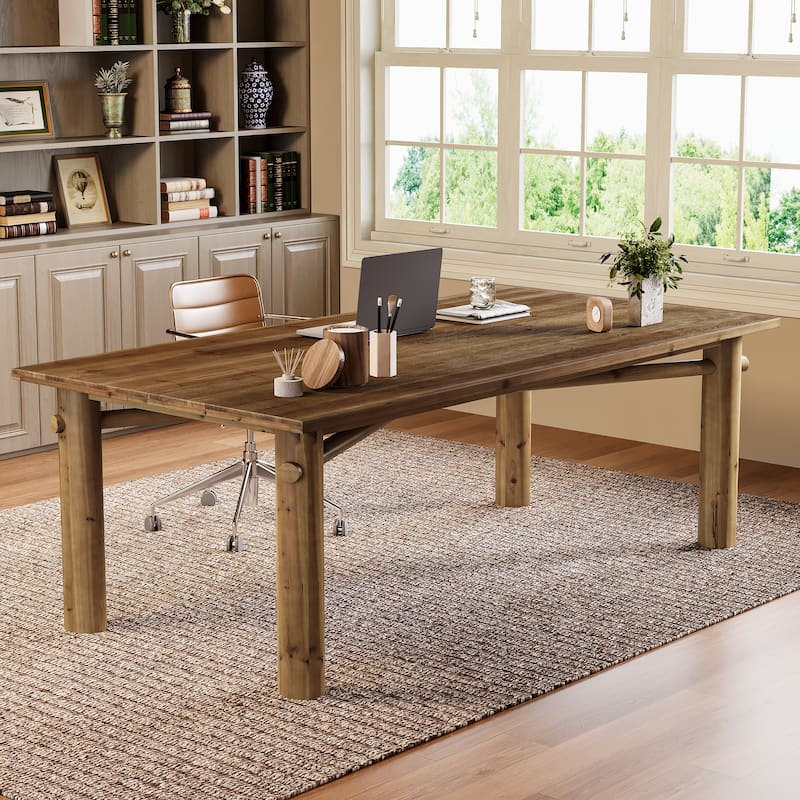 62.99 Inch Large Farmhouse Executive Desk