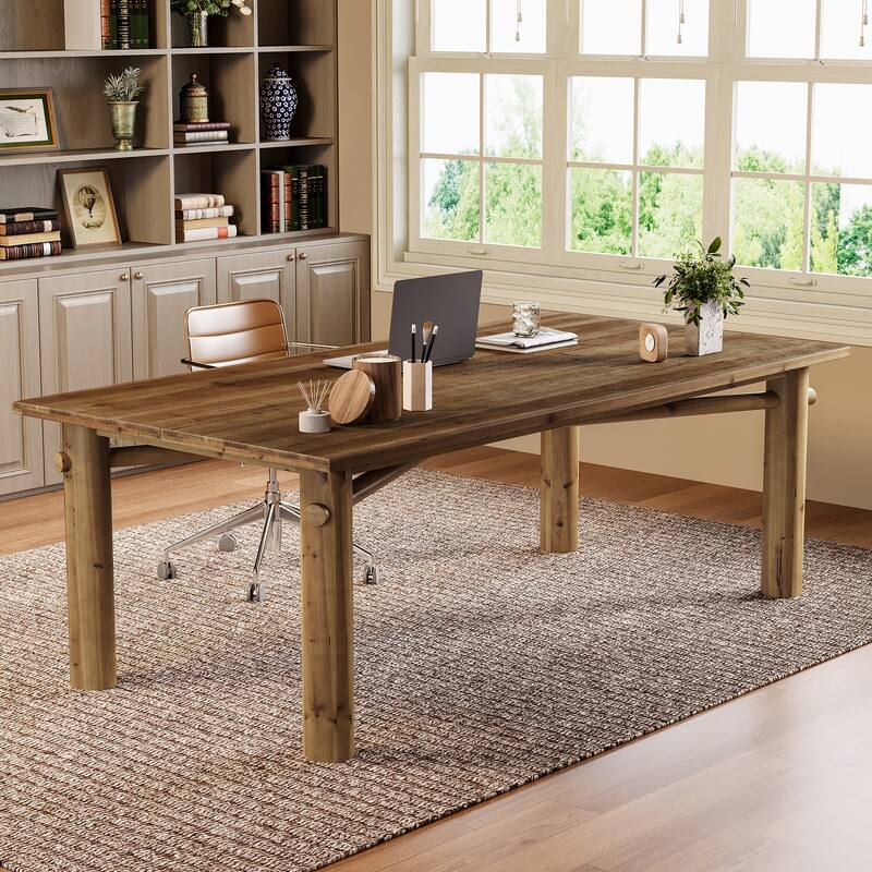 62.99 Inch Solid Wood Home Office Desk